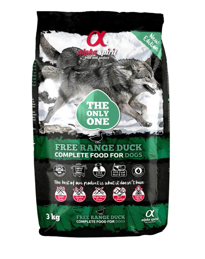 ALPHA SPIRIT Alimento secco completo per cani Anatra free range 3 kg