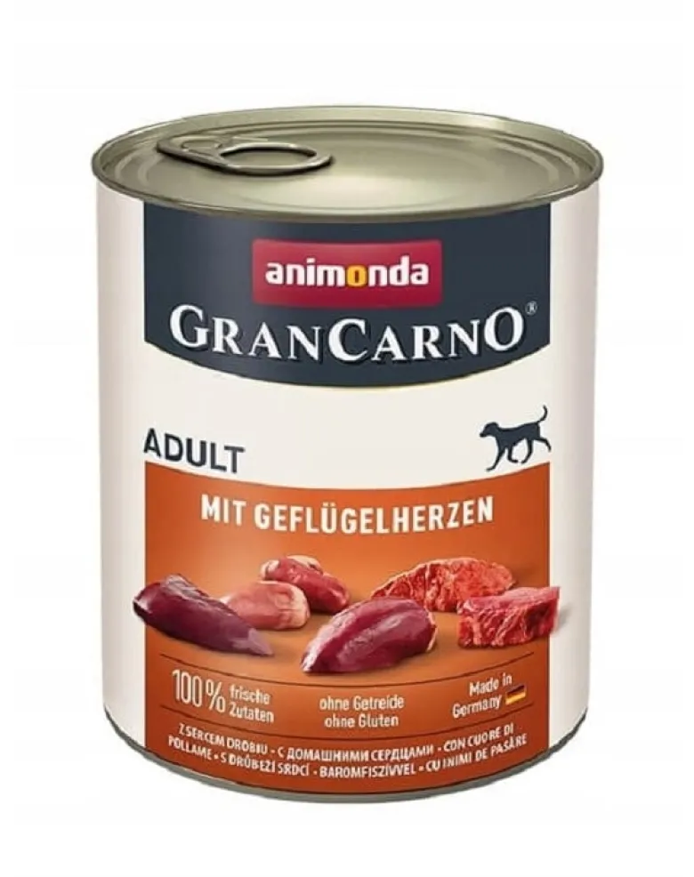 ANIMONDA GranCarno maiale con cuori di pollame 800g