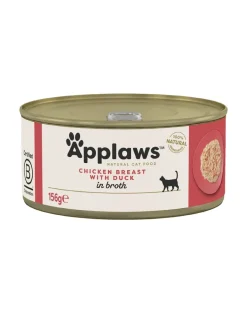 APPLAWS Cat Adult Chicken Breast with Duck in Broth petto di pollo con anatra in brodo 6 x 156g