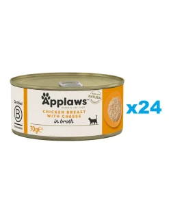 APPLAWS Cat Adult Chicken Breast with Cheese in Broth petto di pollo con formaggio in brodo 24 x 70g