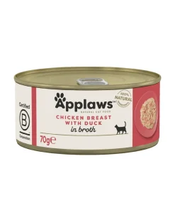APPLAWS Cat Adult Chicken Breast with Duck in Broth petto di pollo con anatra in brodo 72 x 70g