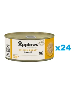 APPLAWS Cat Adult Chicken Breast in Broth petto di pollo in brodo 24 x 70g