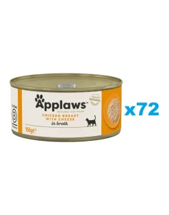 APPLAWS Cat Adult Chicken Breast with Cheese in Broth petto di pollo con formaggio in brodo 72 x 156g