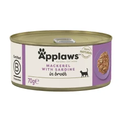 APPLAWS Cat Adult Mackerel with Sardine in Broth sgombri e sardine in brodo 24 x 70g