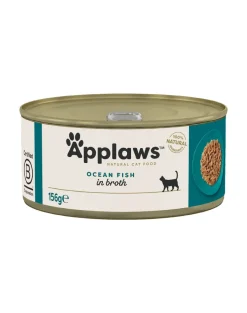 APPLAWS Cat Adult Ocean Fish in Broth pesce oceanico in brodo 6 x 156g