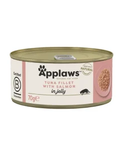 APPLAWS Cat Adult Tuna Fillet with Salmon in Jelly tonno e salmone in gelatina 6 x 70g