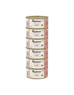 APPLAWS Cat Adult Tuna with Salmon in Broth tonno con salmone in brodo 6 x 70g