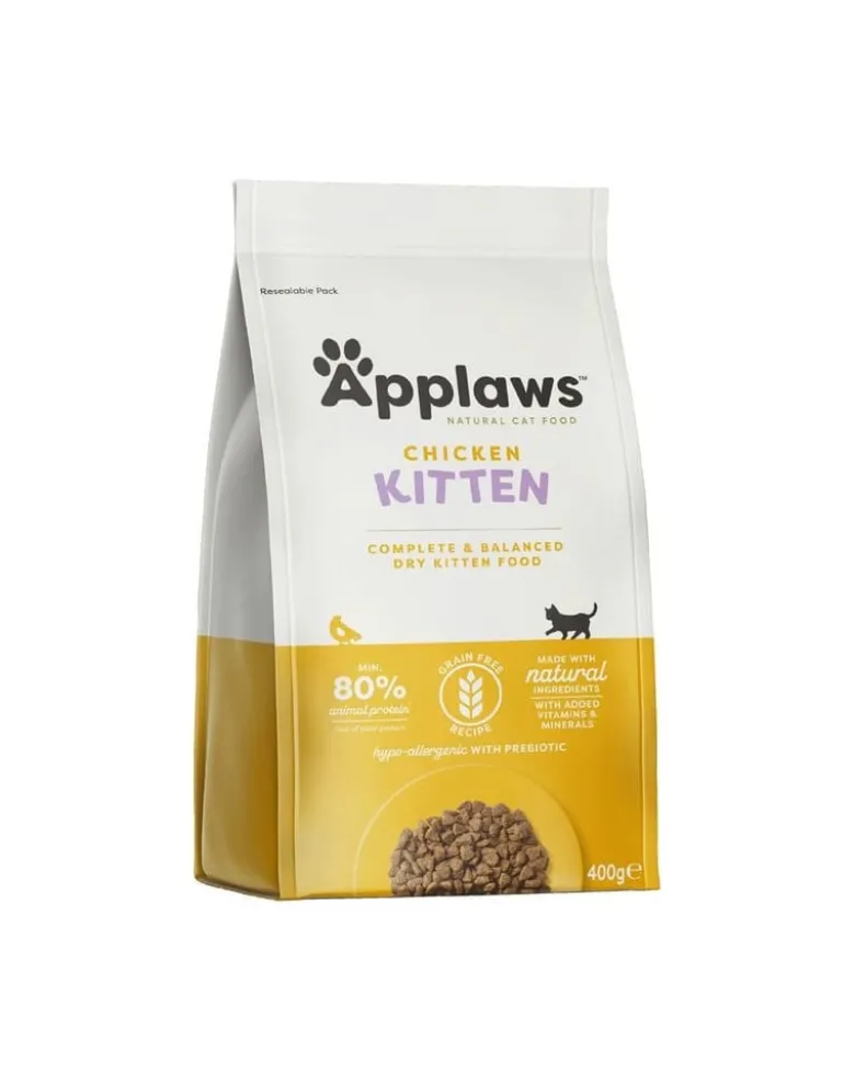 APPLAWS Cat Kitten Chicken 2,4 kg (6x400g) cibo secco per gattini con pollo