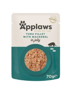 APPLAWS Cat Pouch Tuna with Mackerel in Jelly Filetto di tonno con sgombro in gelatina 70g