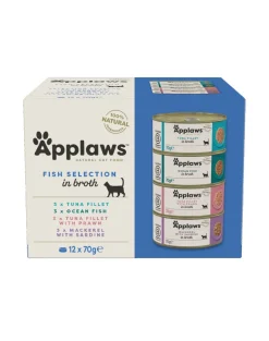 APPLAWS Cat Tin Multipack 12 x 70g Fish Collection Cibo umido per gatti con pesce