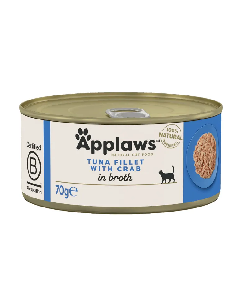APPLAWS Cibo umido per gatti Tonno e granchio 70g