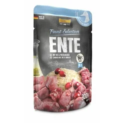 BELCANDO Cibo umido per cani con anatra, riso e mirtilli rossi 6 x 300g