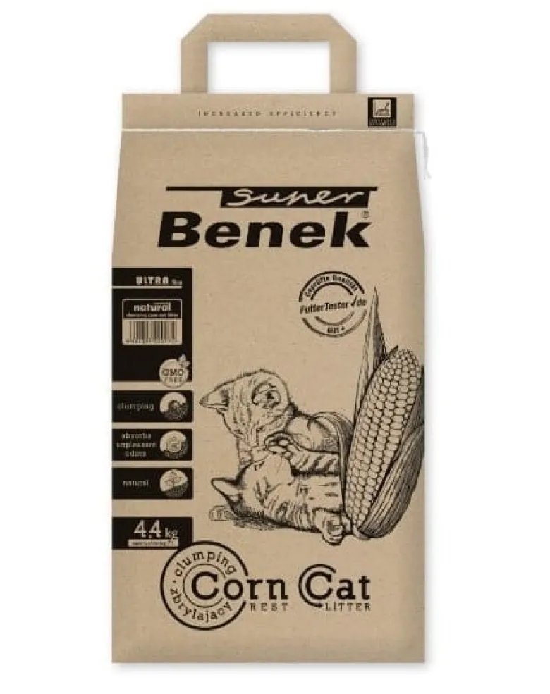 BENEK Super Corn Cat Ultra lettiera naturale di mais per gatti 7 l 4,4 kg