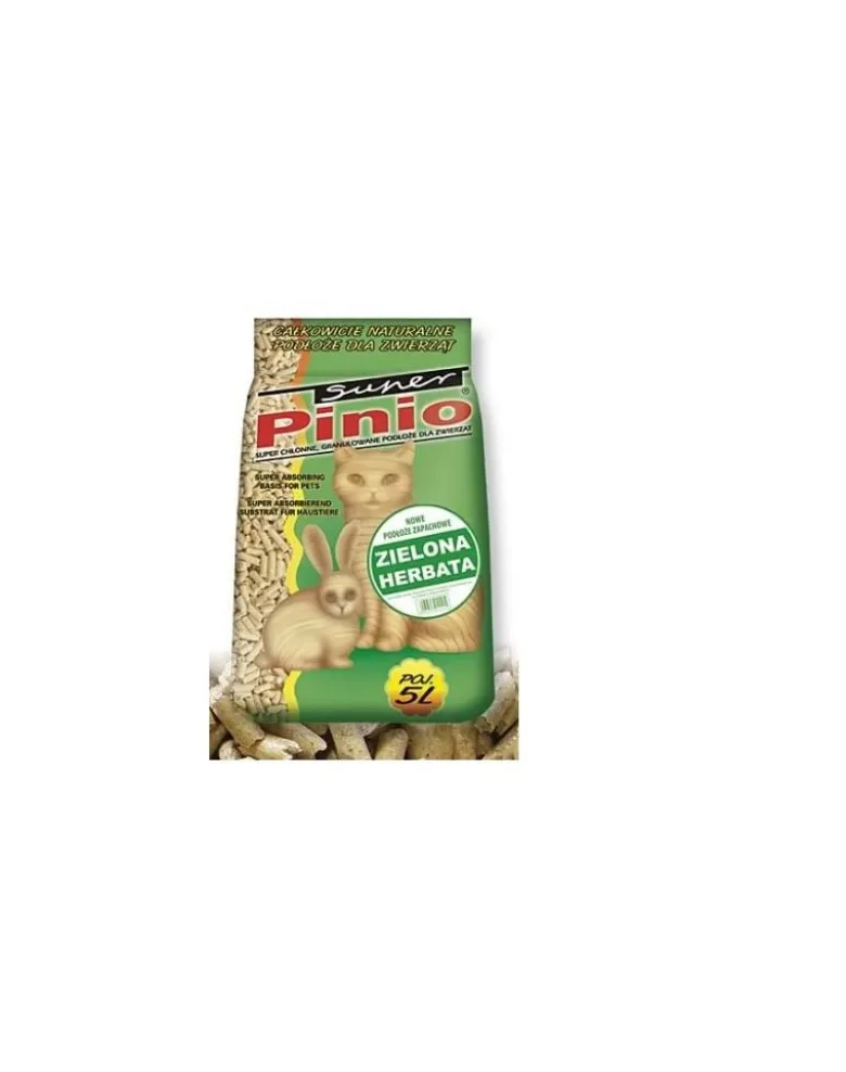 BENEK Super Pinio lettiera per gatti in legno al profumo di tè verde 5l