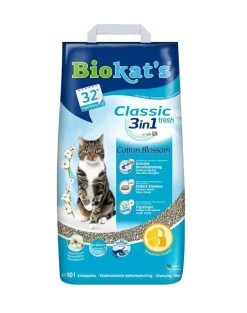 BIOKAT'S Classic 3w1 Fresh 10 l in bentonite al profumo di fiori di cotone