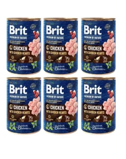 BRIT Premium by Nature Chicken and hearts 6 x 400g cibo per cani con pollo e cuori