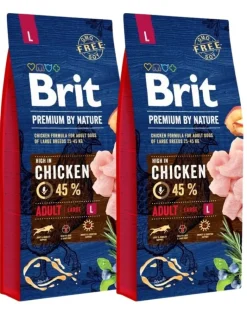 BRIT Premium By Nature Chicken Adult Large L 15kg x 2
