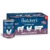 BUTCHER'S Original Recipe in gelatina Mix di sapori con fegato o rognoni 6x400 g bocconcini in gelatina con manzo, agnello e pollo per cani