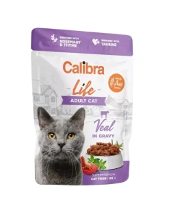 CALIBRA Cat Life pouch Adult Veal in gravy 85g vitello in salsa per gatti