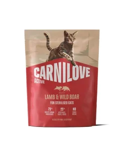 CARNILOVE Active Cat Lamb and Wild Boar Sterilised 400 g agnello e cinghiale, per gatti sterilizzati