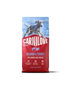 CARNILOVE Active Dog Salmon & Turkey 12 kg Junior Large Breeds salmone e tacchino, per giovani junior di razze grandi