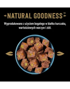 CESAR Natural Goodness Alimento umido senza cereali con carne di pollo e patate dolci, piselli e mirtilli rossi 400g