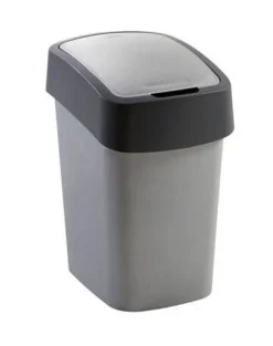 CURVER Cestino FLIP BIN 9L argento/antracite