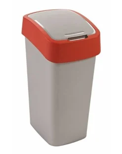 CURVER Cestino "FLIP BIN" 50 l argento/rosso