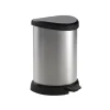 CURVER Cestino metallizzato 20 l nero/argento metallizzato