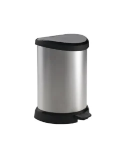 CURVER Cestino metallizzato 20 l nero/argento metallizzato