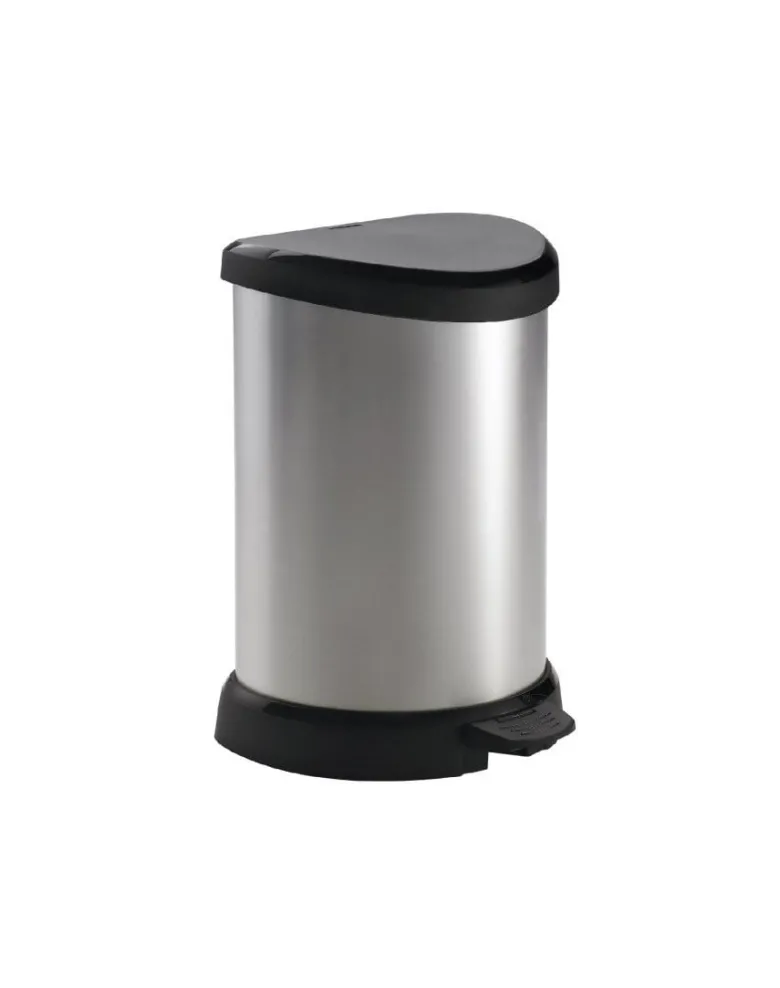 CURVER Cestino metallizzato 20 l nero/argento metallizzato