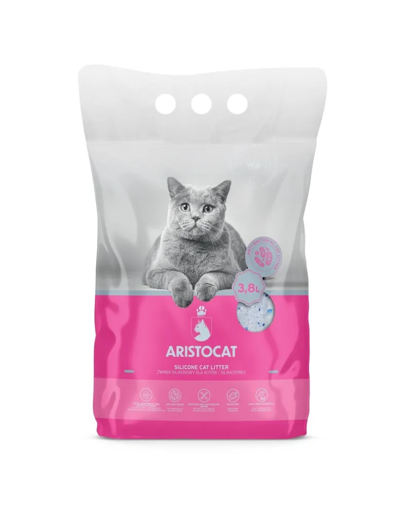 CURVER Lettiera per gatti antracite/grigio + ARISTOCAT Lettiera in silicio 3,8l GRATIS
