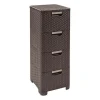 CURVER Libreria con 4 cassetti STILE marrone scuro
