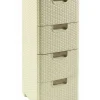 CURVER Libreria con 4 cassetti STILE crema