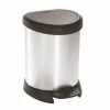 CURVER Pattumiera metallizzata 5 l nero/argento metallizzato