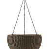 CURVER Vaso rotondo da appendere in stile rattan