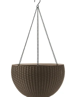 CURVER Vaso rotondo da appendere in stile rattan