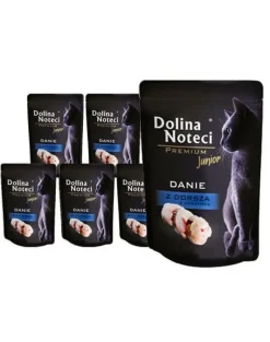 DOLINA NOTECI Premium Junior Piatto di merluzzo e sardine per gattini 10 x 85g