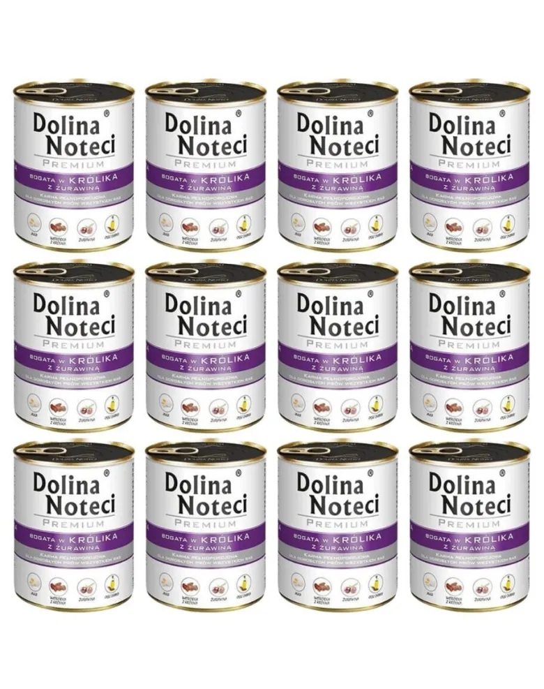 DOLINA NOTECI Premium Ricco di coniglio con mirtillo rosso 12 x 800g