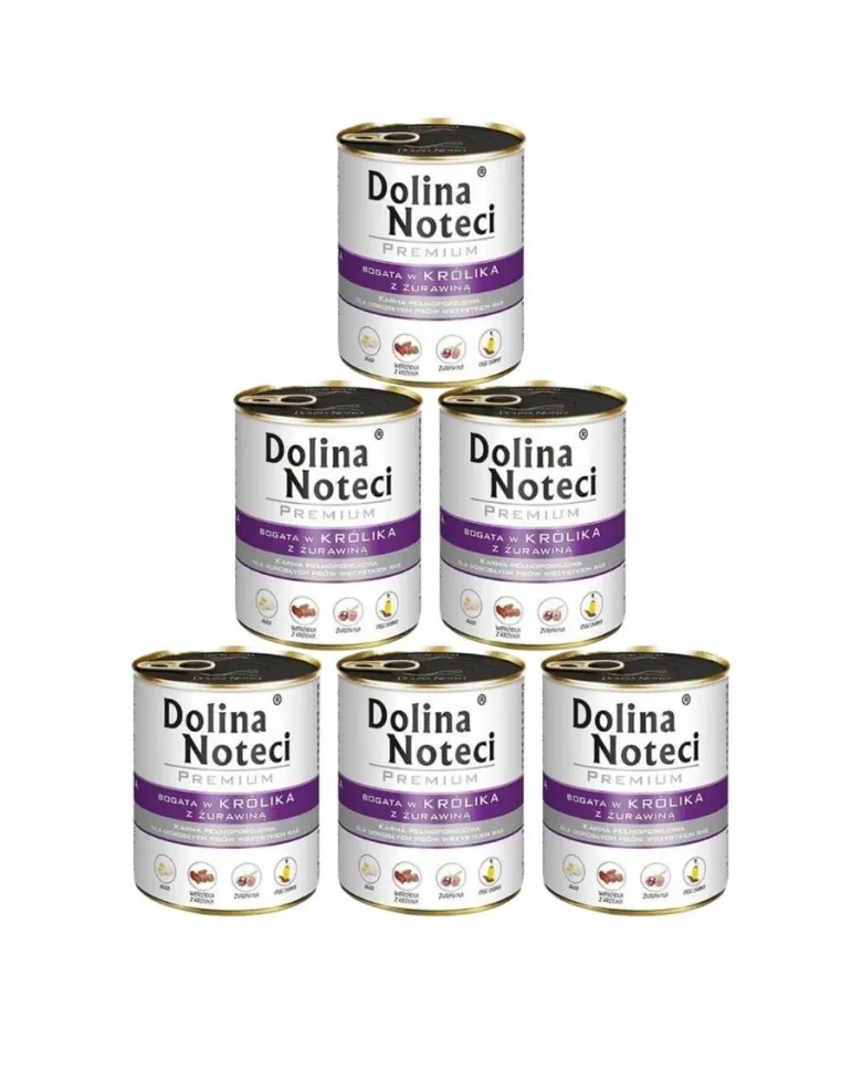 DOLINA NOTECI Premium Ricco di coniglio con mirtillo rosso 6 x 800g