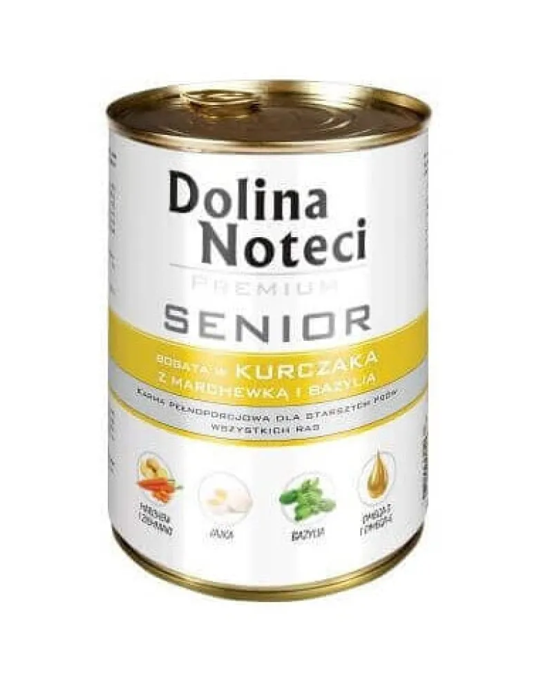 DOLINA NOTECI Premium Senior Ricco di pollo, carote e basilico 400g