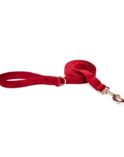ESME FOR DOG Guinzaglio per cani in velluto ciliegia 150 cm/2 cm