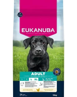EUKANUBA Adult Large Breeds Chicken 15 kg crocchette per cani adulti di razze grandi ricche di pollo fresco