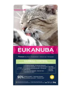 EUKANUBA Cat Hairball Control Adult All Breeds Chicken 2 kg