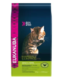 EUKANUBA Cat Hairball Control Adult All Breeds Chicken 2 kg