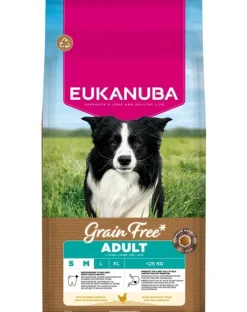 EUKANUBA Grain Free Adult Small Medium Chicken 12 kg cibo secco senza cereali con pollo per cani di piccola e media taglia