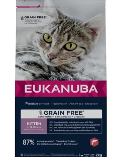 EUKANUBA Grain Free Kitten Salmone 2 kg per gattini in crescita