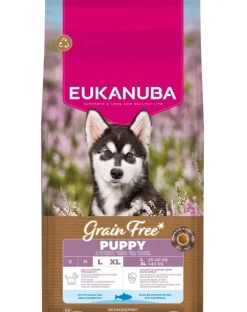 EUKANUBA Grain Free Puppy Large Ocean Fish 12 kg cibo secco senza cereali con pesce per cuccioli di razze grandi