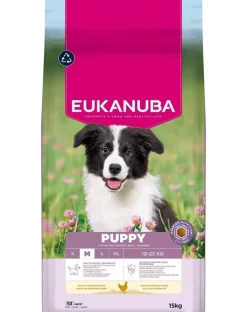 EUKANUBA Puppy Medium Breeds Chicken 15 kg cibo secco per cuccioli di razze medie ricco di pollo fresco