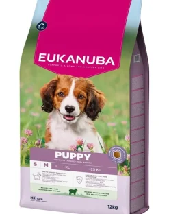 EUKANUBA Puppy Small Medium Breeds Lamb Rice 12 kg cibo secco per cuccioli di razze piccole e medie ricco di agnello e riso